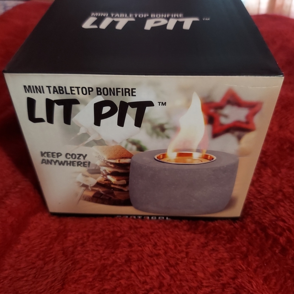 Mini Tabletop Bonfire LIT PIT